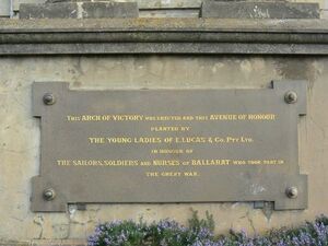 The Avenue of Honour Ballarat Arch of Victory - 1 WAGS Ballarat