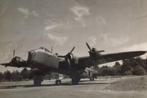 A 218 SQN Stirling on the flightline