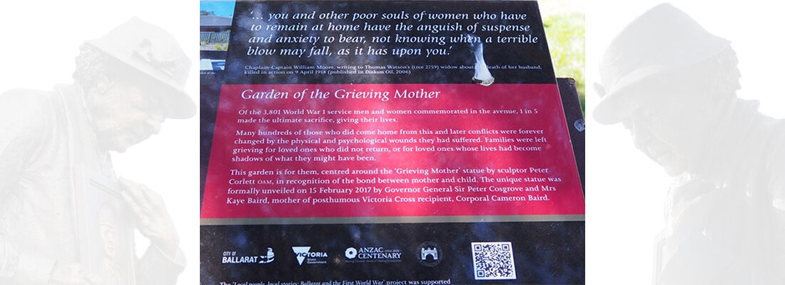 The Grieving Mother - 1 WAGS Plaque