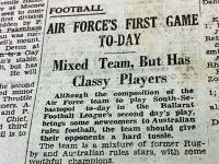 Airforces 1st game - Courier May 18th 1940