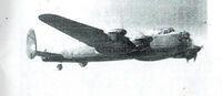 Lancaster G for George flying over Ballarat April 1945