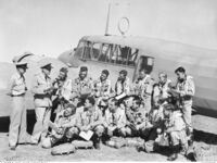 RAAF trainees being briefed for an airborne exercise