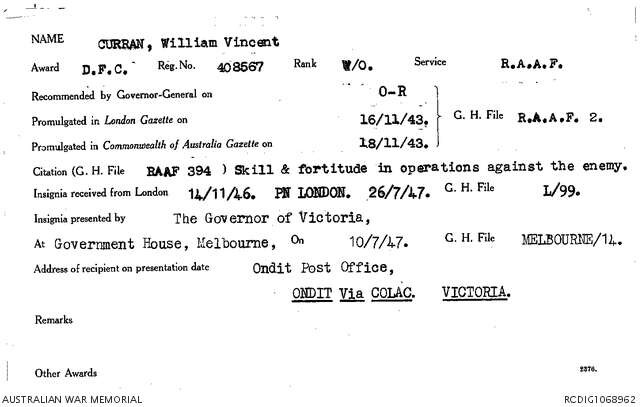 1 WAGS - CURRAN William Vincent - 408567 Citation