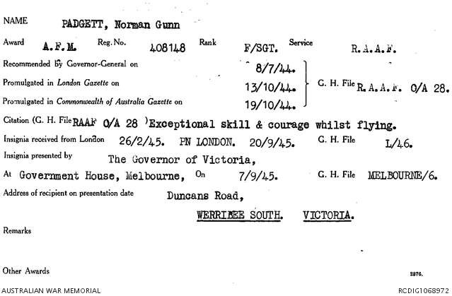 1 WAGS - PADGETT Norman Gunn - 408148 Citation
