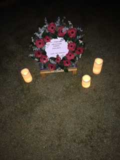 1 WAGS Wreath 2020 drive-way dawn service