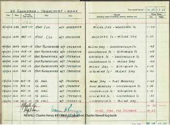 1 WAGS - NEWALL Charles Henry - 419966 [log book]