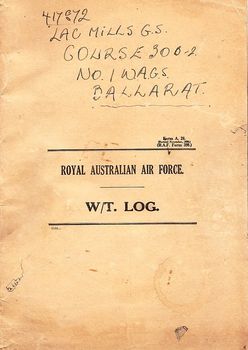 1WAGS - MILLS Gordon Stanley - Service Number 417872 (log book)